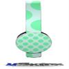 Kearas Polka Dots Green On Green Decal Style Skin (fits Sol Republic Tracks Headphones - HEADPHONES NOT INCLUDED) view 1