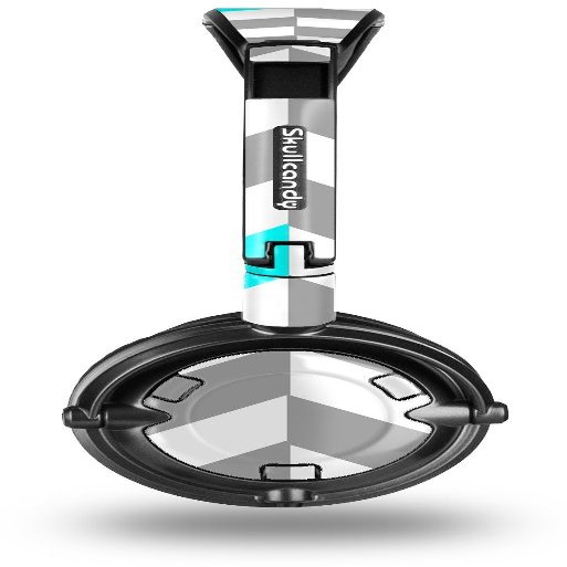 Chevrons Gray And Aqua Decal Style Skin fits Skullcandy Lowrider Headphones (HEADPHONES SOLD SEPARATELY)