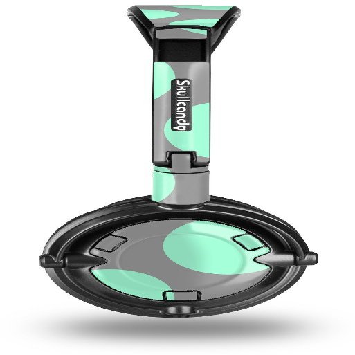 Kearas Polka Dots Mint and Gray Decal Style Skin fits Skullcandy Lowrider Headphones (Headphones Sold Separately)