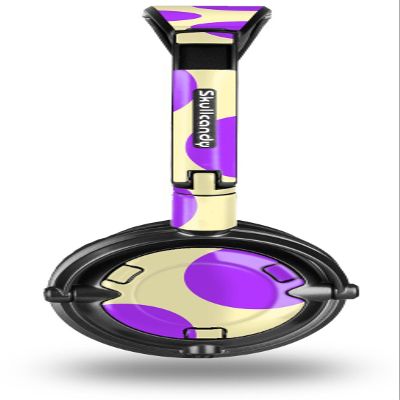 Kearas Polka Dots Purple On Cream Decal Style Skin fits Skullcandy Lowrider Headphones (Headphones Sold Separately)