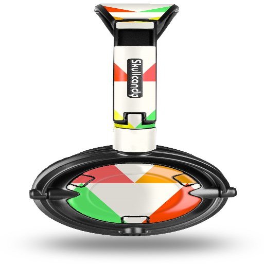 Triangles Citrus Decal Style Skin fits Skullcandy Lowrider Headphones (Headphones Sold Separately)