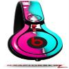 WraptorSkinz Skin Decal Wrap Compatible with Beats Mixr Headphones Ripped Colors Hot Pink Neon Teal Skin Only (Headphones NOT Included)