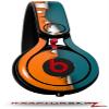WraptorSkinz Skin Decal Wrap Compatible with Beats Mixr Headphones Ripped Colors Orange Seafoam Green Skin Only (Headphones NOT Included)