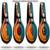 WraptorSkinz Skin Decal Wrap Compatible with Beats Mixr Headphones Ripped Colors Orange Seafoam Green Skin Only (Headphones NOT Included) view 2