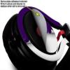 WraptorSkinz Skin Decal Wrap Compatible with Beats Mixr Headphones Ripped Colors Purple White Skin Only (Headphones NOT Included) view 3