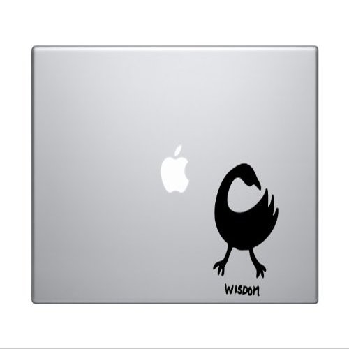 Adinkra Akan #9 - Wisdom Bird African Sign Symbology - 5 inch Black Vinyl Decal Sticker for Cars, Laptops, and Windows  Durable, Weatherproof, Easy to Apply