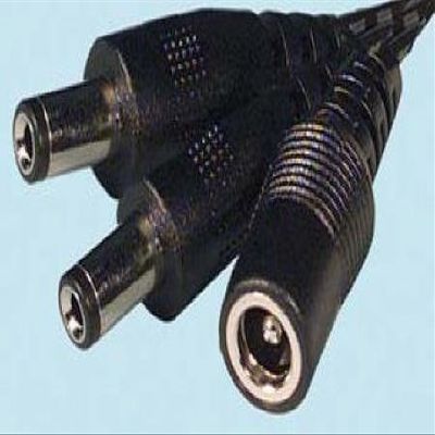 MCM 24-5355 POWER SPLITTER Y ADAPTORS, LENGTH: 12 , CONNECTS FROM: SINGLE FEMALE 5.5 X 2.1 MM, CONNECTS TO: TWO MALE 5.5 X 2.1 MM (1 piece)
