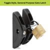 D&D TECHNOLOGIES TL01 T-Latch Action Gate Latch, Padlock Gravity Gate Latch, for Any Square Metal, Wood, Vinyl Gates view 3