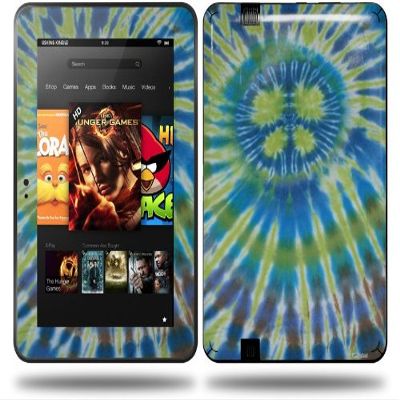 Tie Dye Peace Sign Swirl Decal Style Skin fits Amazon Kindle Fire HD 8.9 inch