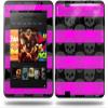 Skull Stripes Pink Decal Style Skin fits Amazon Kindle Fire HD 8.9 inch view 1