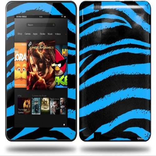 Zebra Blue Decal Style Skin fits Amazon Kindle Fire HD 8.9 inch