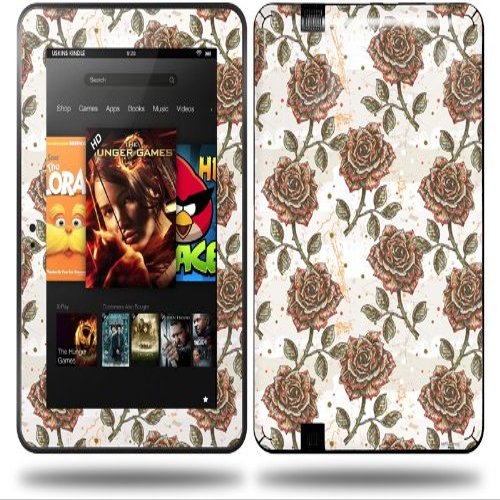 Flowers Pattern Roses 20 Decal Style Skin fits Amazon Kindle Fire HD 8.9 inch