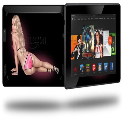 Blonde Bikini Pin Up Girl - Decal Style Skin fits 2013 Amazon Kindle Fire HD 7 inch