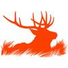 Elk Deer Head Silhouette Hunting Vinyl Wall Decal Sticker Art, Home Decor, Mural view 1