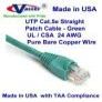 5 ft, Cat5e Ethernet Patch Cable - RJ45 Computer Networking Cord - Green, Made in USA