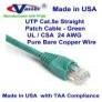 5 ft, Cat5e Ethernet Patch Cable - RJ45 Computer Networking Cord - Green, Made in USA view 1