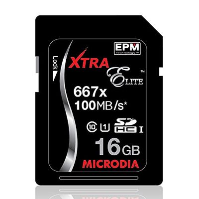MICRODIA Xtra Elite SDHC Card Class 10 16GB UHS-1 667X 100MB/S 25039
