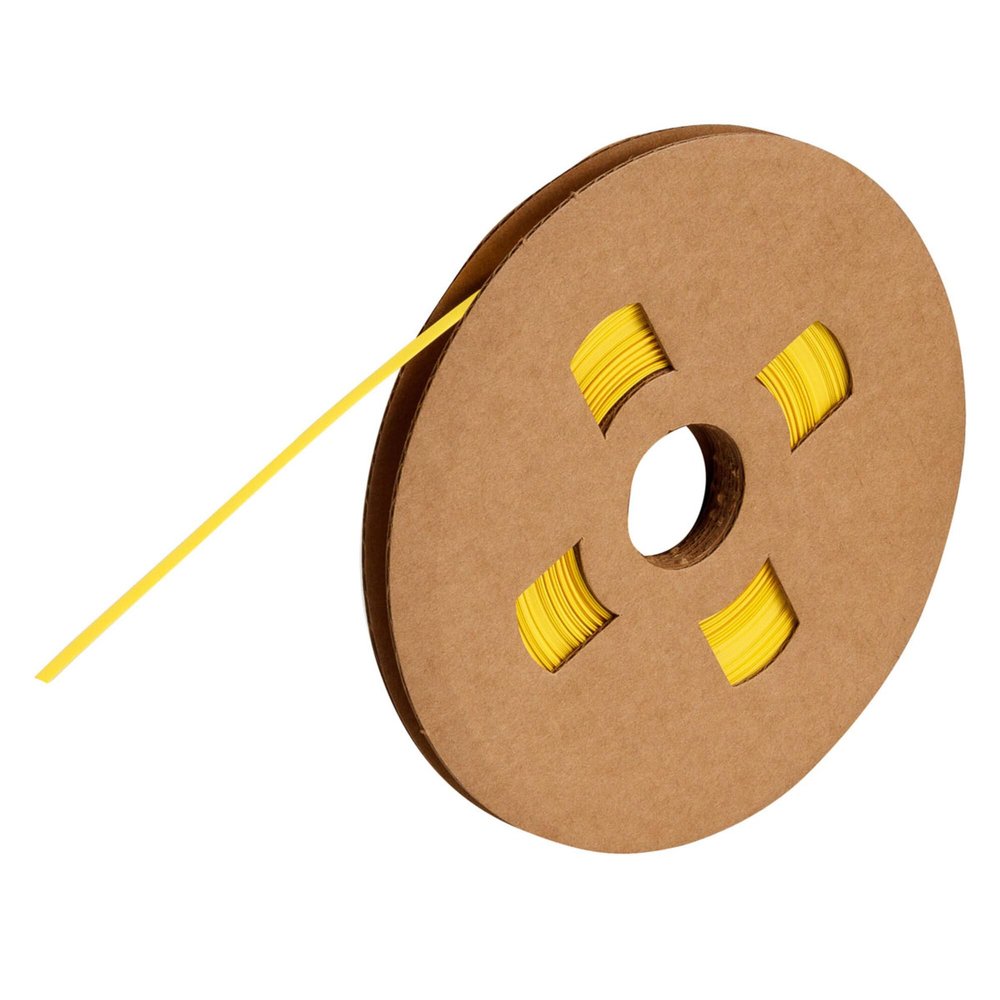 Brady PermaSleeve Polyolefin Wire Marking Sleeves, 0.125" Dia x 100' L, Yellow