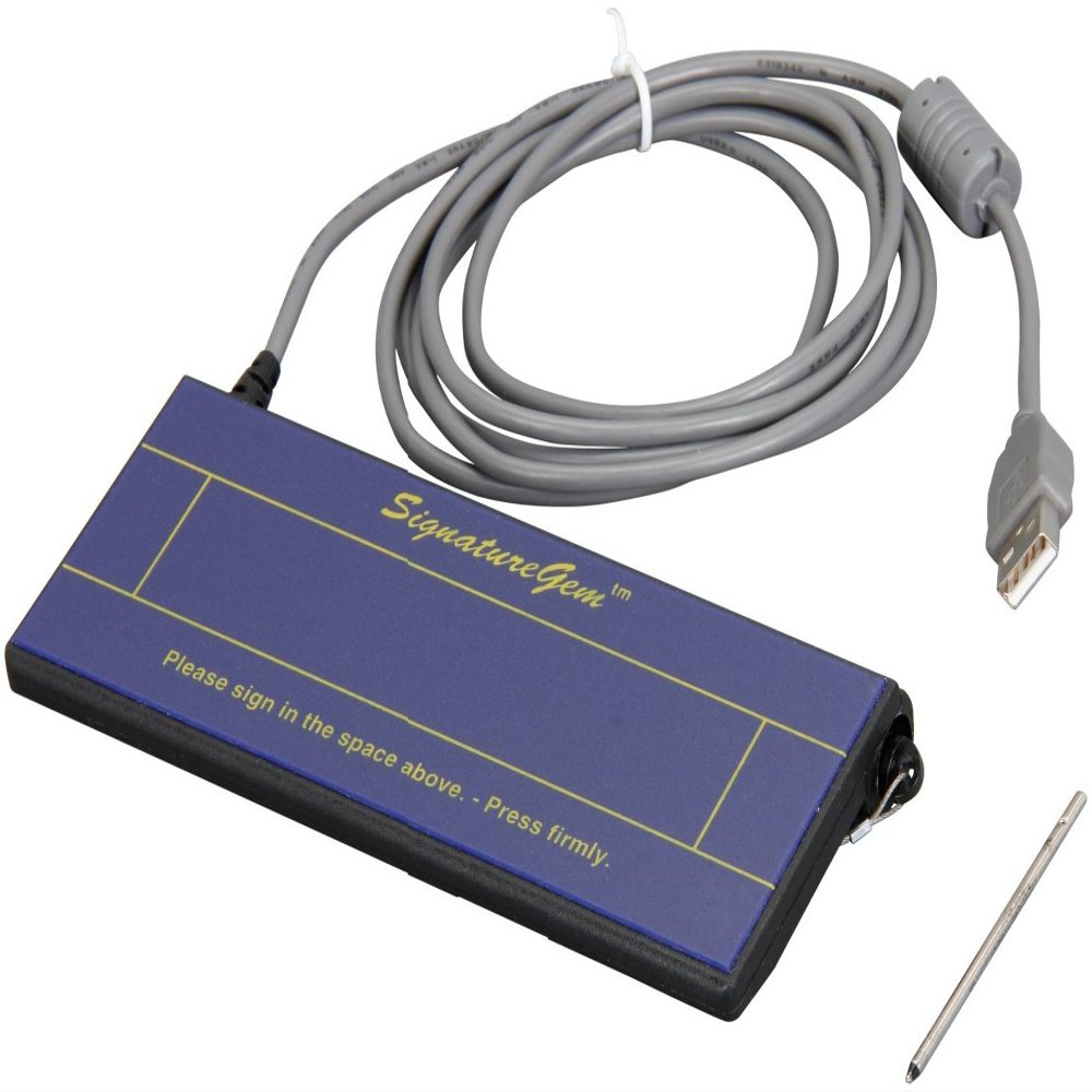 TOPAZ SignatureGem 1X5 (HID USB) Electronic Signature Pad with Software Model T-S261-HSB-R