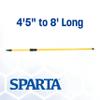 SPARTA 4102004 Spectrum Fiberglass Broom Handle, Mop Handle, Replacement Handle With Acme Threaded Tip For Commercial Cleaning, 4.5 To 8 Feet, Yellow view 3