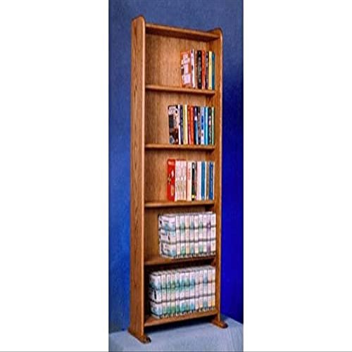 Wood Shed 507 Solid Oak Cabinet for DVDs, VHS Tapes, Books and More