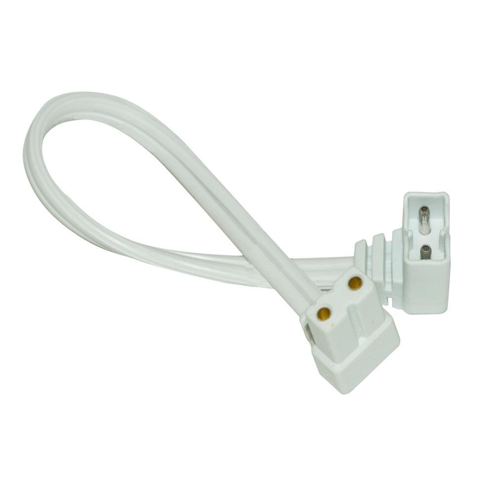 Jesco Lighting SP-CC6L Accessory - 6" 2-Wire Right Angle Connecting Cable w/ 2-Prong Plug, White Finish