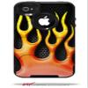 Metal Flames - Decal Style Vinyl Skin fits Otterbox Commuter iPhone4/4s Case (CASE Sold Separately) view 1
