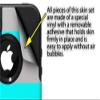 Psycho Stripes Neon Teal and Gray - Decal Style Vinyl Skin fits Otterbox Commuter iPhone4/4s Case - (CASE NOT INCLUDED) view 2
