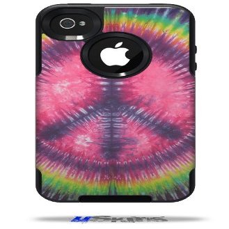 Tie Dye Peace Sign 103 - Decal Style Vinyl Skin fits Otterbox Commuter iPhone4/4s Case - (CASE NOT INCLUDED)