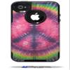 Tie Dye Peace Sign 103 - Decal Style Vinyl Skin fits Otterbox Commuter iPhone4/4s Case - (CASE NOT INCLUDED) view 1