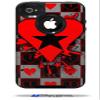 Emo Star Heart - Decal Style Vinyl Skin fits Otterbox Commuter iPhone4/4s Case - (CASE NOT Included) view 1