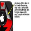 Emo Star Heart - Decal Style Vinyl Skin fits Otterbox Commuter iPhone4/4s Case - (CASE NOT Included) view 2