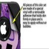 Purple Girly Skull - Decal Style Vinyl Skin fits Otterbox Commuter iPhone4/4s Case - (CASE NOT INCLUDED) view 2