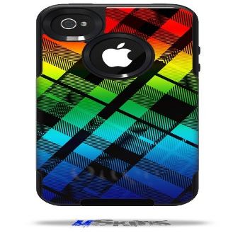 Rainbow Plaid - Decal Style Vinyl Skin fits Otterbox Commuter iPhone4/4s Case - (CASE NOT INCLUDED)