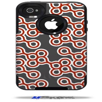 Locknodes 02 Red Dark - Decal Style Vinyl Skin fits Otterbox Commuter iPhone4/4s Case - (CASE NOT Included)