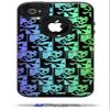 Skull Checker Rainbow - Decal Style Vinyl Skin fits Otterbox Commuter iPhone4/4s Case - (CASE NOT INCLUDED) view 1