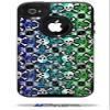 Splatter Girly Skull Rainbow - Decal Style Vinyl Skin fits Otterbox Commuter iPhone4/4s Case - (CASE NOT INCLUDED) view 1