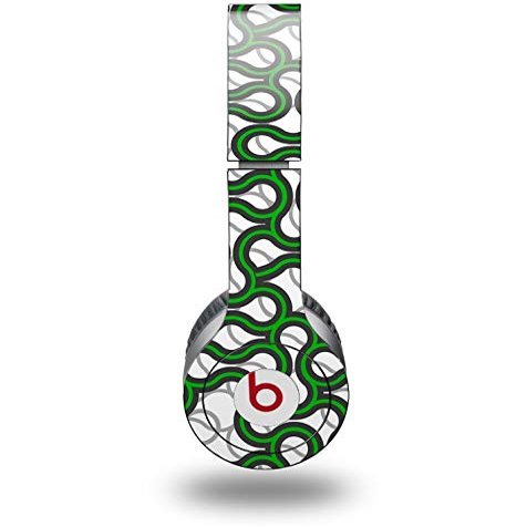 WraptorSkinz Skin Decal Wrap Compatible with Beats Solo HD Locknodes 01 Green (Headphones NOT Included)
