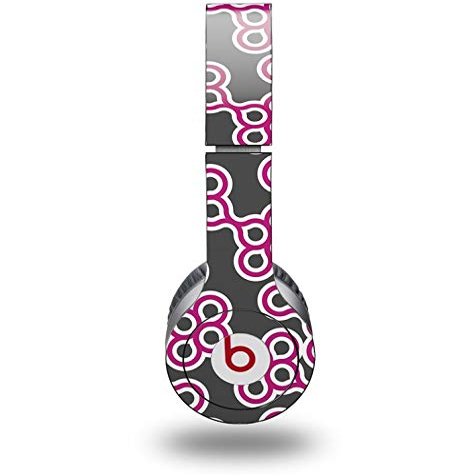 WraptorSkinz Skin Decal Wrap Compatible with Beats Solo HD Locknodes 02 Hot Pink (Fuchsia) (Headphones NOT Included)