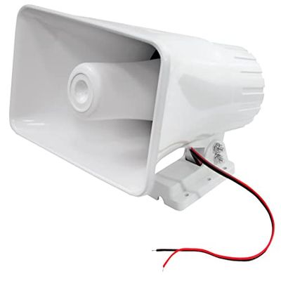 Pyle 8'' Indoor and Outdoor 65 Watts Heavy Duty Portable PA Horn Speaker, 8 Ohms Impedance, with Adjustable Bracket, White (4 Pack)
