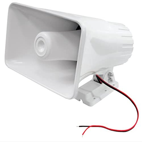 Pyle 8'' Indoor and Outdoor 65 Watts Heavy Duty Portable PA Horn Speaker, 8 Ohms Impedance, with Adjustable Bracket, White (4 Pack)