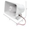 Pyle 8'' Indoor and Outdoor 65 Watts Heavy Duty Portable PA Horn Speaker, 8 Ohms Impedance, with Adjustable Bracket, White (4 Pack) view 3