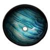 KRAUS Nature Series Round Blue Glass Vessel Bathroom Sink, 17 inch GV-399-19mm view 2