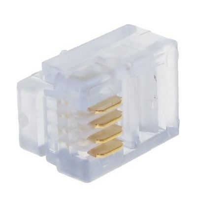 Modular Connectors / Ethernet Connectors RJ11 4P4C FLAT/ROUND STRANDED CABLE (1 piece)