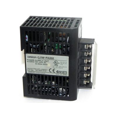 OMRON CJ1W-PA202 1 N.C/N.O, 100-240 VAC, 14 W, 50 VA, 50/60 HZ, AC/DC Type, CJ1 Series, DIN Rail MOUNTING, Power Supply Module, Screw Terminal