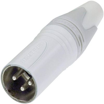 XLR Connectors 3P Male Cable Conn White