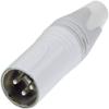 XLR Connectors 3P Male Cable Conn White view 1