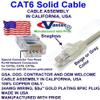 15 Ft Cat.6 Gigabit Patch Cable, Made in USA, (Gray Color) Cat6 High Performance Cat6 Patch Cable - UL CSA CMR and 100% Copper. 23Awg, 50u" Gold Plating view 2