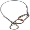 3M Protecta PRO 2190102 Tie-Off Adaptor, 6-Foot, 1/4-Inch Galvanized Cable Dual-Ring , Carabiner At One End, Two D-Rings At The Other, Silver view 1