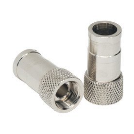 IDEAL 4-Pack Brass Push-On F-Connectors